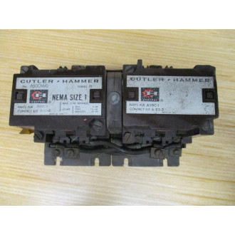 Cutler Hammer A50CNV0 Reversing Contactor A50CNVO - Used