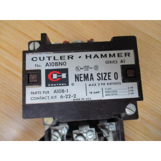 Cutler Hammer A10BN0 Starter A10BNO W 1887-1, C320KB1 - Used