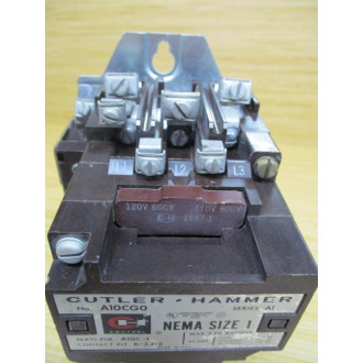 Cutler Hammer A10CG0 Motor Starter Coil 1887-1, C320KB1 - Used