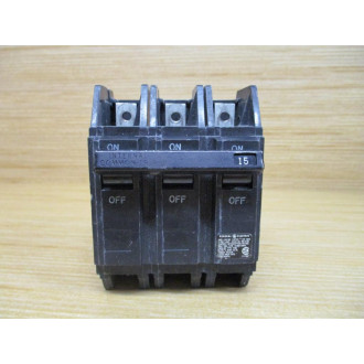 General Electric THQC315 15A 3 Pole Circuit Breaker GE - Used