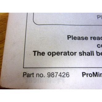 ProMinent 987426 Operating Instructions - New No Box