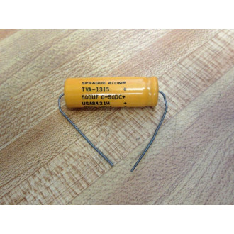 Sprague TVA-1315 Atom Capacitor TVA1315 500UF 50DC (Pack of 2) - New No Box