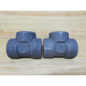 Generic ASA105N 722BBB 1-3M B16 Threaded Tee 722BBB (Pack of 2) - New No Box