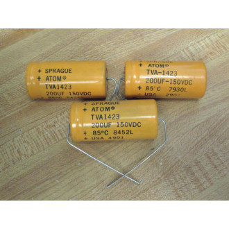 Sprague TVA-1423 Part TVA1423 200µF 150VDC Orange (Pack of 3) - New No Box