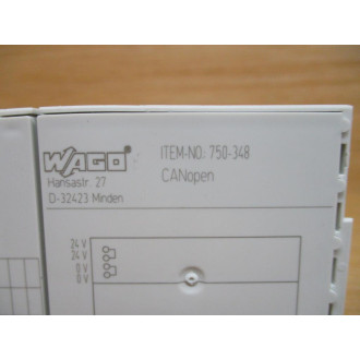 Wago 750-348 ECO Fieldbus Coupler CANopen 750348 Enclosure Only - New No Box