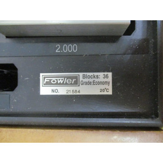 Fowler 53-672-036-0 Economy Gauge Block Set 12959 Missing 2 Blocks - Used