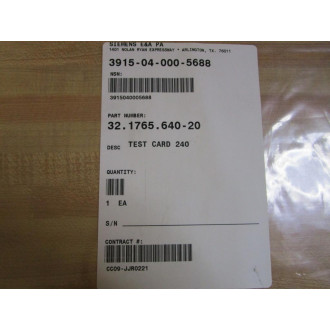 Siemens 32.1765.640-20 Test Card 240