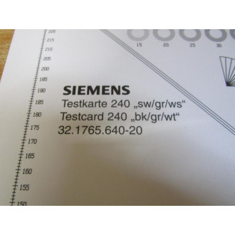 Siemens 32.1765.640-20 Test Card 240