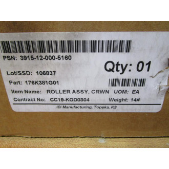 ICI Manufacturing 176K381G01 Roller Assembly, Crowned