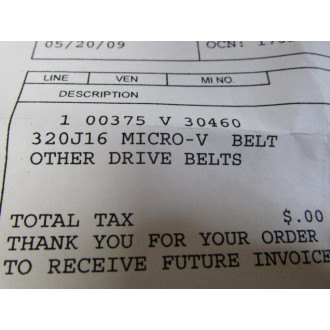 Gates 320J16 Micro-V Belt