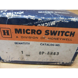 Micro Switch OP-AR63 Honeywell Snap Switch 0P-AR63