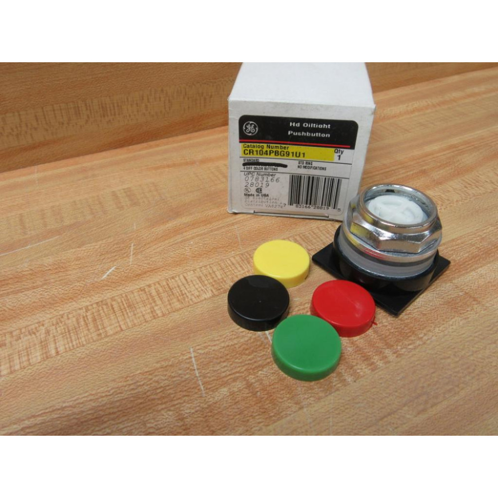 General Electric CR104PBG91U1 Push Button GE W4 Colors