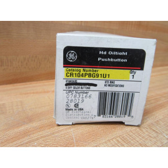 General Electric CR104PBG91U1 Push Button GE WO Contacts W4 Colors
