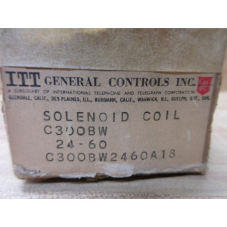 General Controls C300BW2460A18 ITT Solenoid Coil C300BW 24V - New No Box