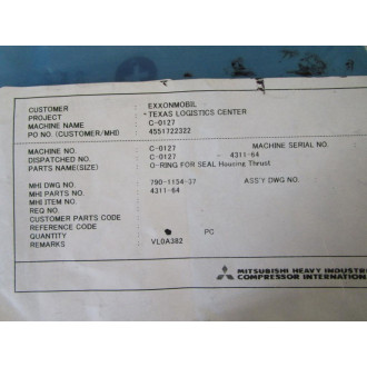 Mitsubishi 4311-64 O-Ring 431164 (Pack of 2)