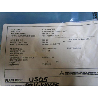 Mitsubishi 4411-64 O-Ring D3.5XD770
