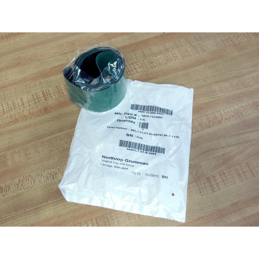 Northrop Grumman 141K721H06 Green Flat Conveyer Belt 50x1170
