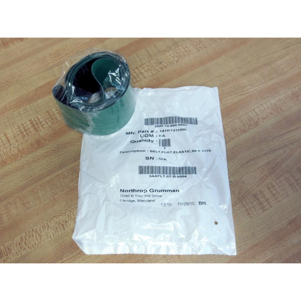 Northrop Grumman 141K721H06 Green Flat Conveyer Belt 50x1170