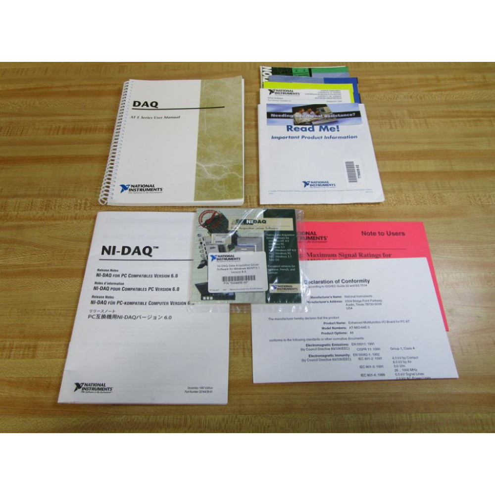 National Instruments 500445E-00 NI-DAQ Data Acquisition Software - New No Box