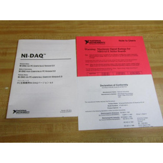 National Instruments 500445E-00 NI-DAQ Data Acquisition Software - New No Box