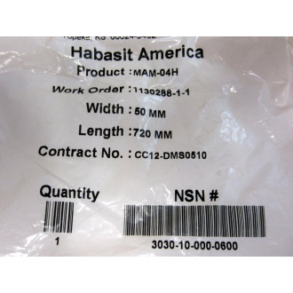 Habasit America MAM-04H-50-720 Green Conveyer Belt MAM04H