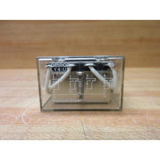 Omron LY4-US-AC120 Relay LY4-US-120 VAC (Pack of 5) - Used