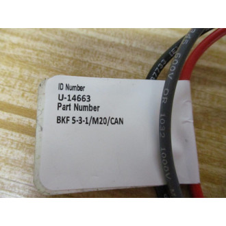 Turck BKF 5-3-1M20CAN Versa Fast Receptacle U-14663 - New No Box