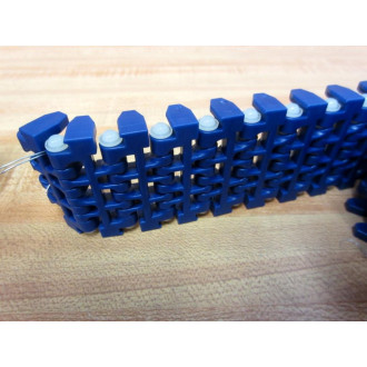Intralox 161K579H07 Ser.1100 Flush Grid Blue Acetal Belt wNylon Rods