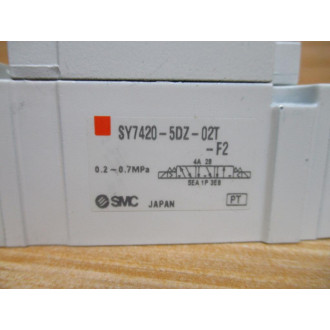 SMC SY7420-5DZ-02T Solenoid Valve SY74205DZ02T W Bracket - Used