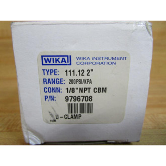 Wika 9796708 Pressure Gauge 111.12 2"