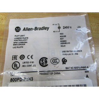 Allen Bradley 800FD-P4N3 Pilot Light 800FDP4N3