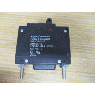 Tyco W91-X112-15 Potter & Brumfield 15A Breaker - New No Box