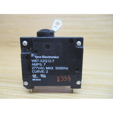 Tyco W67-X2Q12-7 7A Hydromagnetic Circuit Breaker W67X2Q127 - New No Box