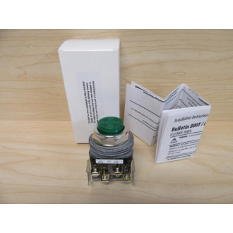 Allen Bradley 800T-B Pushbutton 800TB 800T-B1A Green