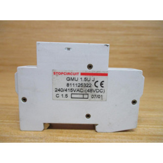 ABBEntrelec GMU 1.5U J Entrelec Stop circuit 1.5A Breaker GMU15UJ - New No Box