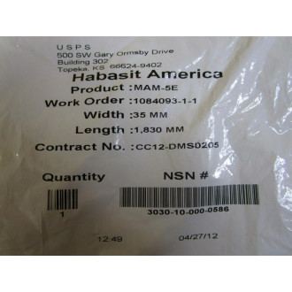 Habasit MAM-5E-35-1830 Belt MAM-5E