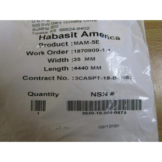 Habasit MAM-5E-35-4440 Belt MAM-5E