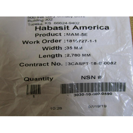 Habasit MAM-5E Belt MAM5E 35MM x 2780MM