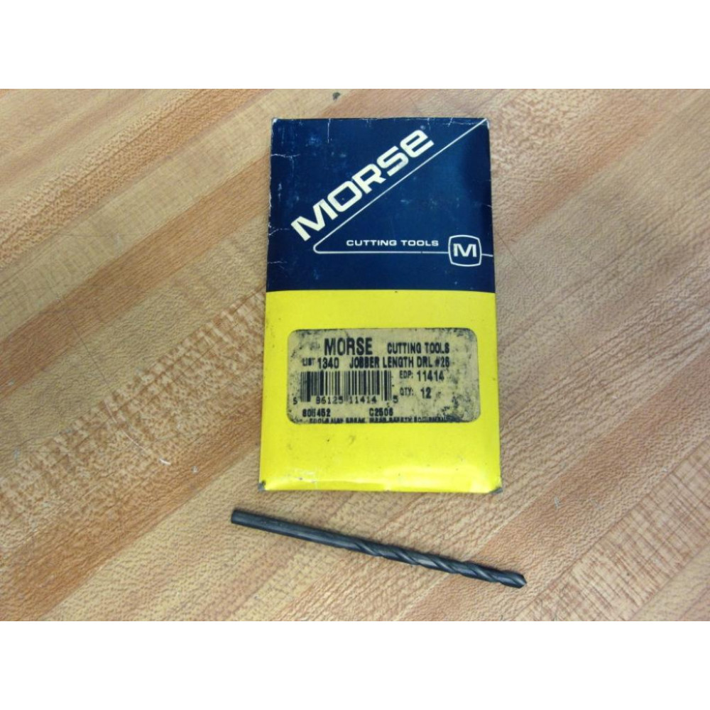 Morse Cutting Tools 1340 Jobber Length DRL 26 11414 (Pack of 12)