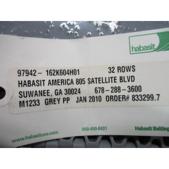 Habasit M1233 Flush Grid 53" W x 16-14" L 32 Rows