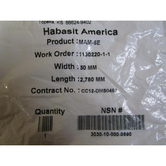 Habasit MAM-5E-50-2780 Belt MAM-5E