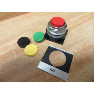 General Electric CR104PBG10U1A3 Push Button GE wOn Plate