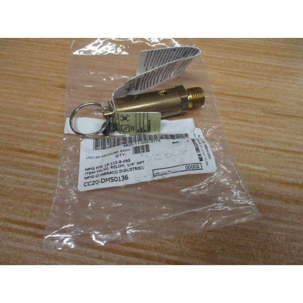 Apollo 15-112-B-095 RVA15 Relief Valve 15-112 Apollo 15-112-B-095 RVA15 Relief Valve 15-112