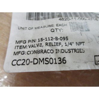 Apollo 15-112-B-095 RVA15 Relief Valve 15-112