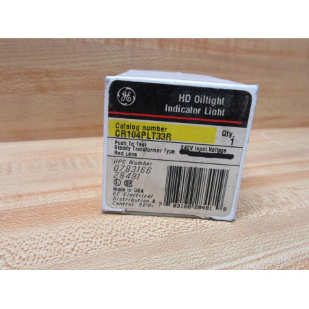 General Electric CR104PLT33R Push To Test Switch GE WO Contact Blocks