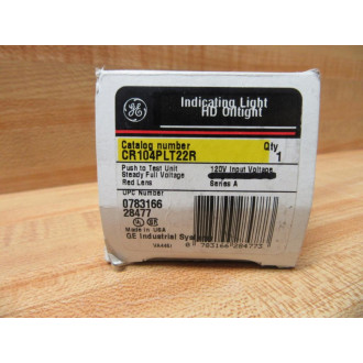 General Electric CR104PLT22R Push To Test Switch GE