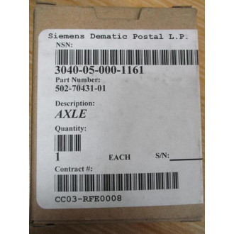 Siemens 502-70431-01 Dematic Axle 5027043101