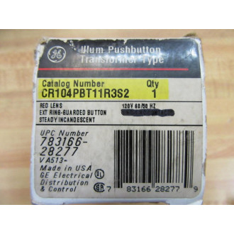 General Electric CR104PBT11R3S2 Illum. Push Button GE