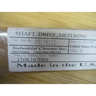 Industrial Chrome 176K167H01 Metering Drive Shaft