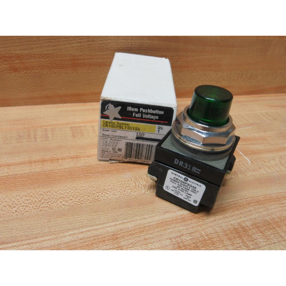 General Electric CR104PBL11G1S6 Illum. Push Button Switch GE